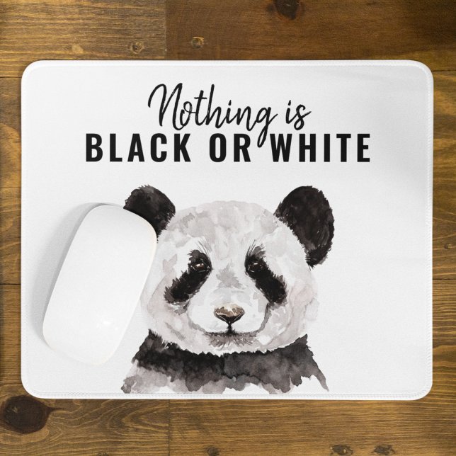 Mousepad Panda Negra E Branca Moderna Engraçada Com Citação (Criador carregado)