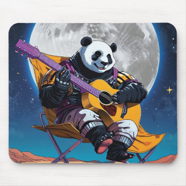 Mousepad Panda Tocando Mouse De Violão, Pad, Acessórios De  (Frente)