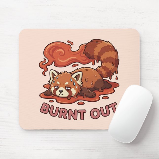 Mousepad Panda Vermelho "Esgotado" Relacionável – Estética  (Com mouse)