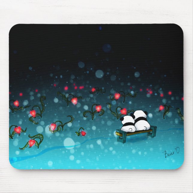 Mousepad Pandas na neve (Frente)