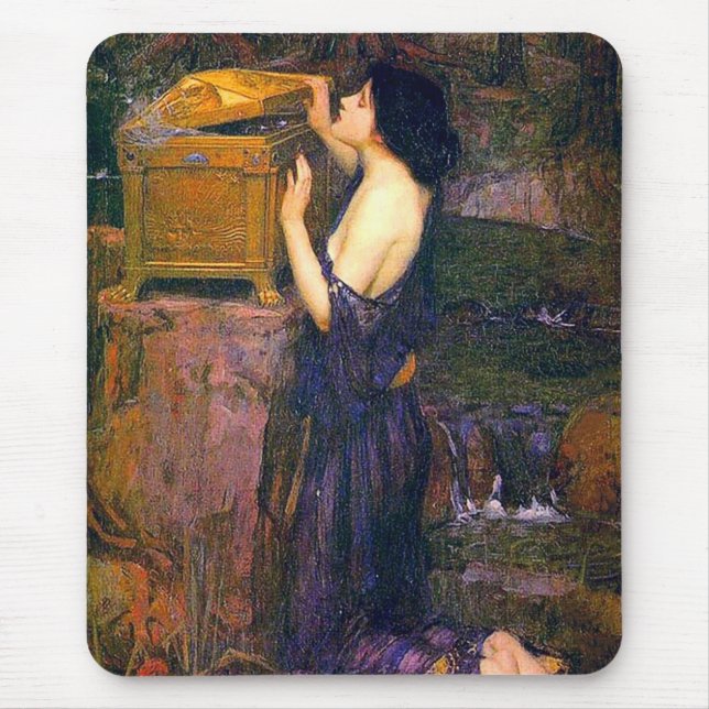 Mousepad Pandora por John William Waterhouse (Frente)