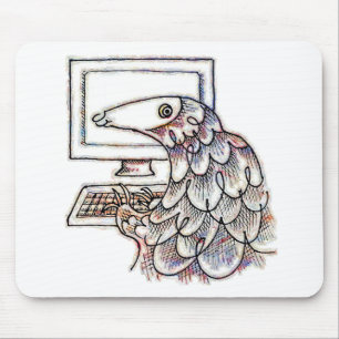 Mousepad Pangolin em um computador