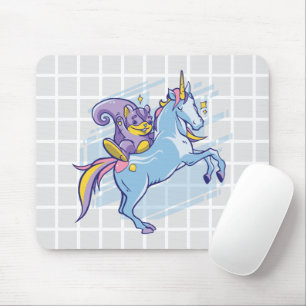 Mousepad Pano de Rato com Guerreiro Montando Unicórnio em G