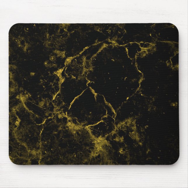 Mousepad Pano de Rato de Granito Estilo Mármore Preto e Dou (Frente)