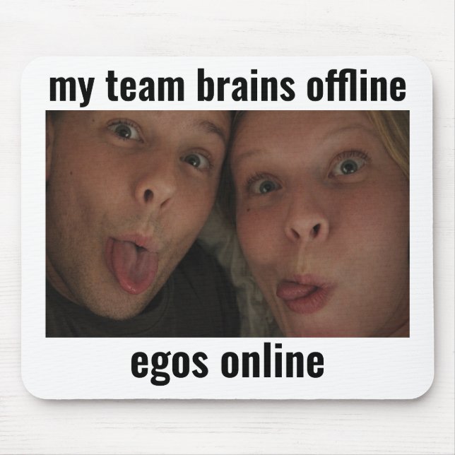 Mousepad Pano de Rato Memes de Jogadores Egos Online Cérebr (Frente)