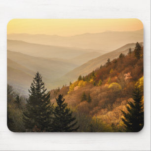 Mousepad Panorama do Vale de Oconaluftee Carolina do Nort
