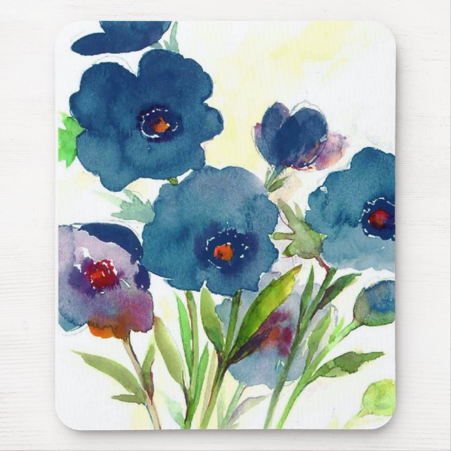 Mousepad Pansies azuis (Frente)