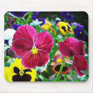 Mousepad Pansies coloridos