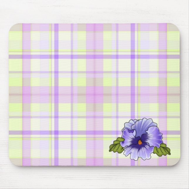 Mousepad Pansy On Xadrez (Frente)