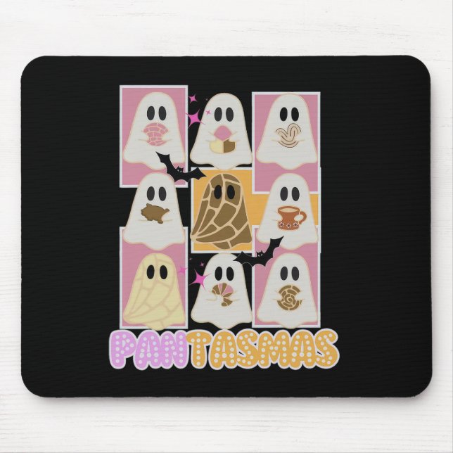 Mousepad Pantasmas Pan Dulce Fantasma Halloween Espanhol Me (Frente)