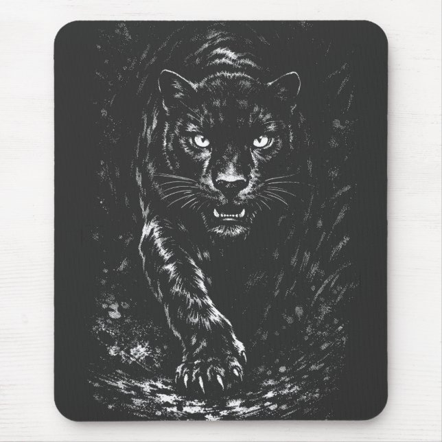 Mousepad Pantera Negra — por BurnsInHell (Frente)