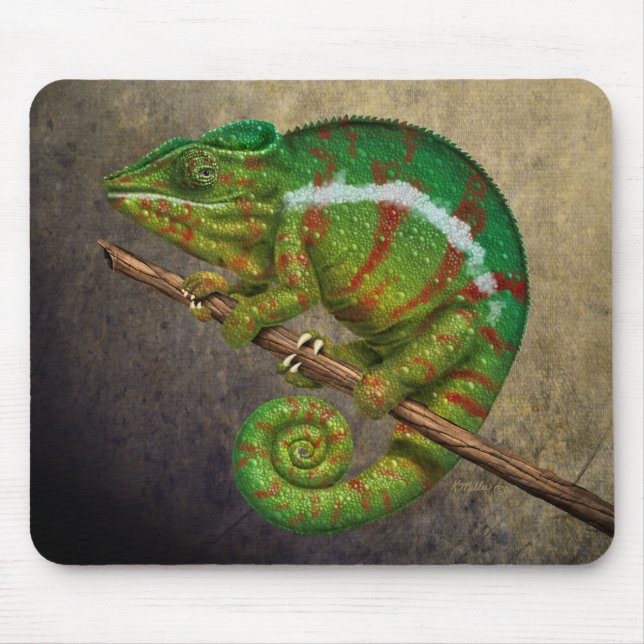 Mousepad Panther Chameleon Digital Painting (Frente)