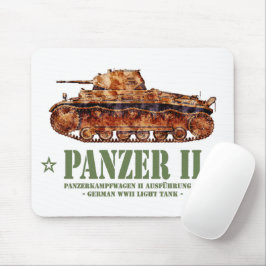 Mousepad Panzer II A2 Guerra Mundial 2 Tanque alemão leve