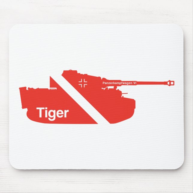 Mousepad Panzerkampfwagen VI mínimo, vermelho (Frente)