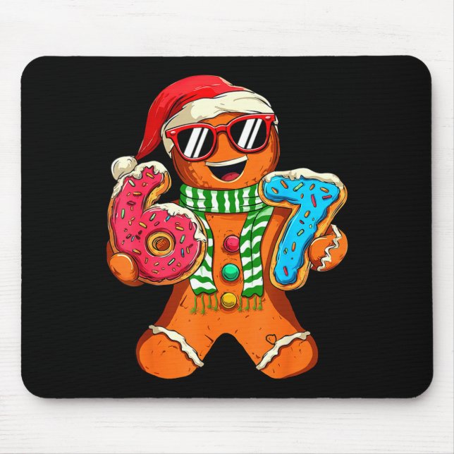 Mousepad Pão de Mel Engraçado Seis Sete 67 Meme Sorvete Chr (Frente)