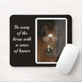 Mousepad Pão de Mouse Humorístico Fumante de Cavalo Humorís