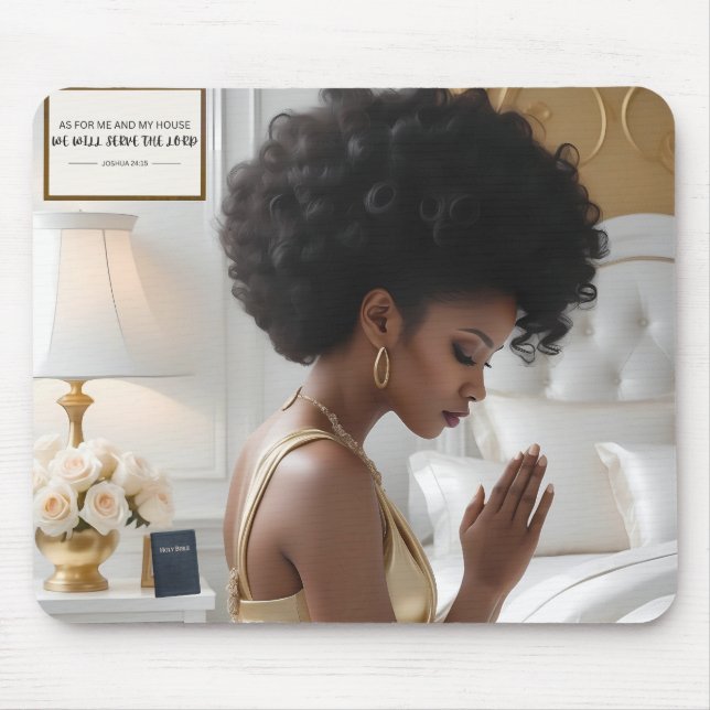 Mousepad Pão de Mouse Mãe de Rezação Elegante (Frente)