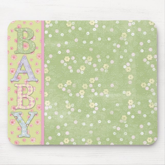 Mousepad Pão de Mouse Verde Amarelo Cor-de-Rosa Amarelo-Ros (Frente)