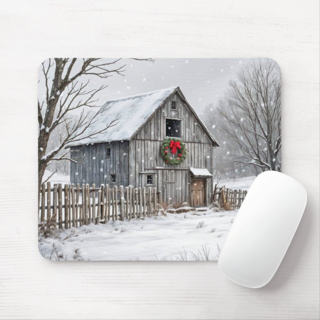 Mousepad Pão De Natal Em Flocos De Neve (Com mouse)