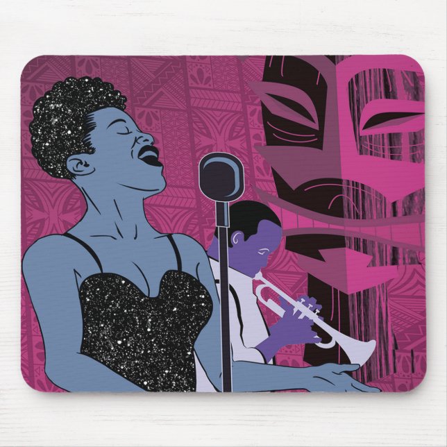 Mousepad Pão de rato de cantor de boate Jazz (Frente)