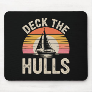 Mousepad Pão Engraçado Natal Náutico Engraçado Velejando 1