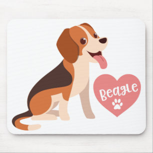 Mousepad Pãozinho Cachorro Cachorro Dom Cartoon Beagle Mou