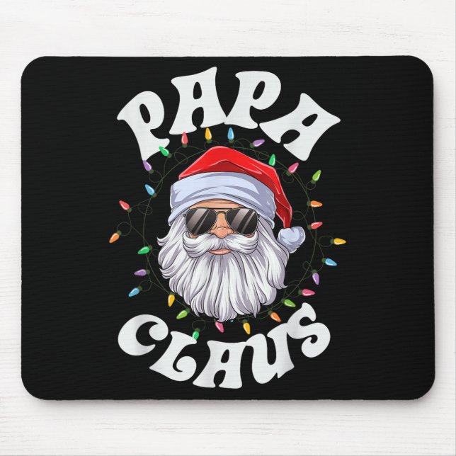 Mousepad Papa Claus Santa Christmas Dad Family Matching Paj (Frente)