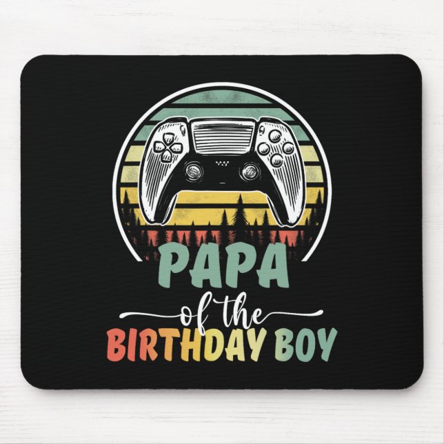 Mousepad Papá Da Família De Jovens Jogadores De Vídeo De An (Frente)
