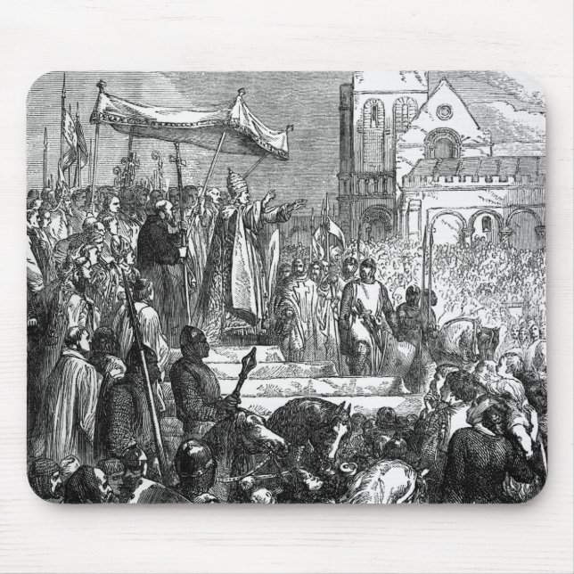 Mousepad Papa Urbano II que Preaching a primeira cruzada (Frente)