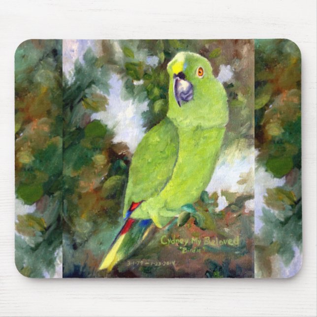 Mousepad Papagaio amarelo de Cydney Naped (Frente)