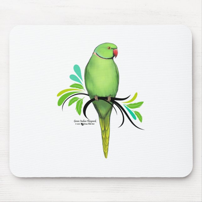 Mousepad Papagaio-do-pescoço-verde-indiano (Frente)