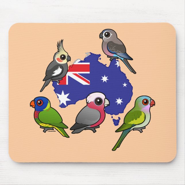 Mousepad Papagaios australianos (Frente)