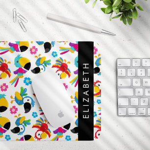 Mousepad Papagaios Coloridos, Papagaios Tropicais, Seu Nome