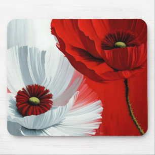 Mousepad Papagaios vermelhos e brancos