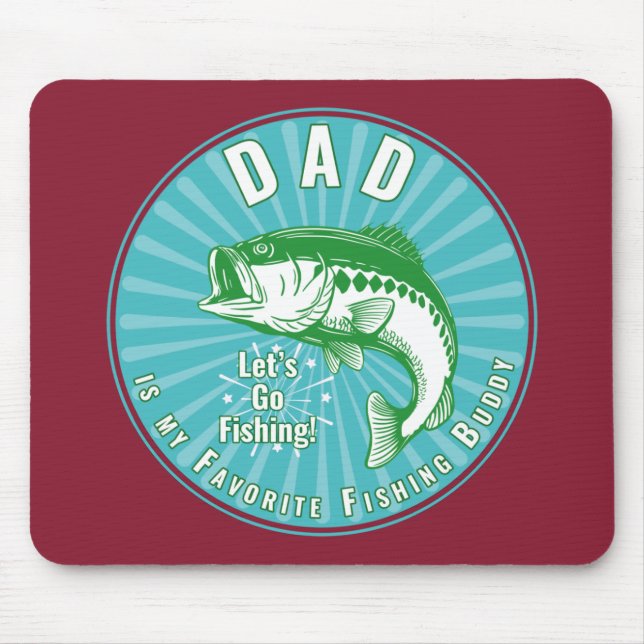 Mousepad Papai É Meu Companheiro de Pesca Favorito (Frente)