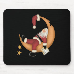 Mousepad Papai noel adormecido na lua