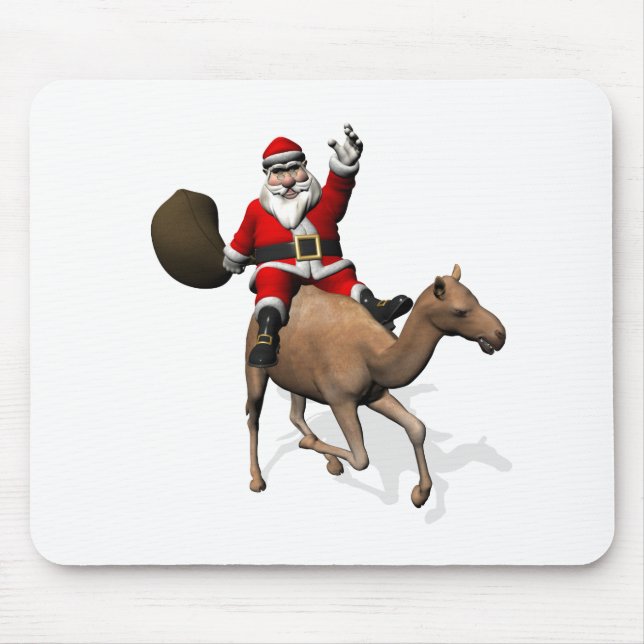 Mousepad Papai Noel Andando Um Camelo (Frente)