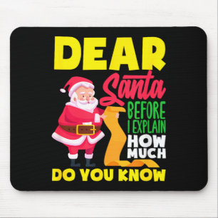 Mousepad Papai Noel Antes de Explicar Quanto Sabe de Engraç