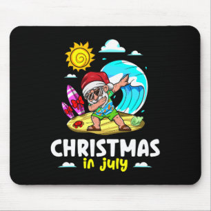 Mousepad Papai Noel Celebração de Natal em Julho Verão V