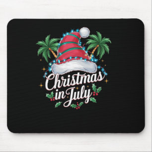 Mousepad Papai Noel de Natal de Verão e Palmeiras - Trocal
