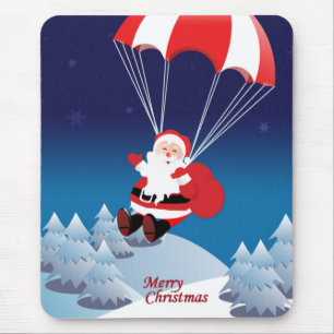 Mousepad Papai noel de salto de pára-quedas