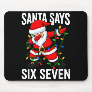 Mousepad Papai Noel Diz Seis Sete Natal Divertido Moderno 6
