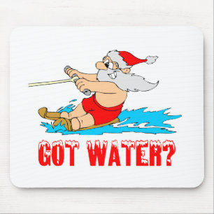 Mousepad Papai noel do esqui de água