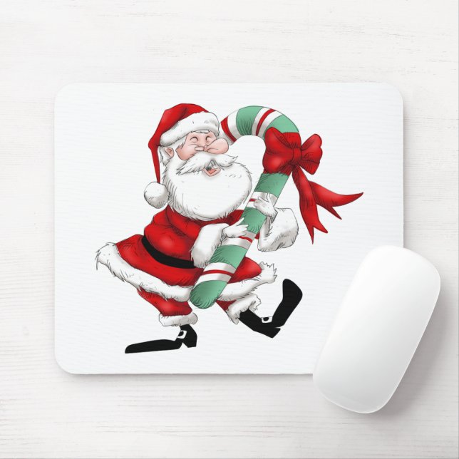 Mousepad Papai Noel e cana-de-açúcar (Com mouse)