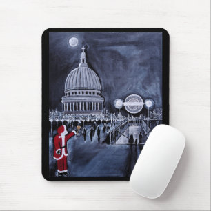 Mousepad Papai Noel em Londres Pintura por Alfred Fox