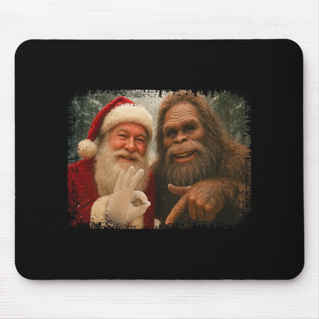 Mousepad Papai Noel Engraçado 67 Com Pé Grande Seis Sete 6  (Frente)