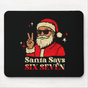 Mousepad Papai Noel Engraçado Diz Seis Sete 67 Meme Natal F