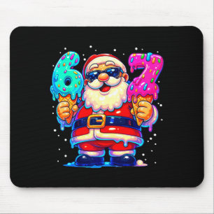 Mousepad Papai Noel Engraçado Diz Seis Sete 67 Meme Natal X