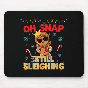 Mousepad Papai Noel Engraçado Gingerbread Oh Snap. Ainda En