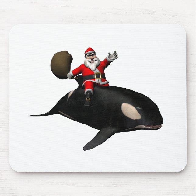 Mousepad Papai Noel Está Andando Em Orca (Frente)